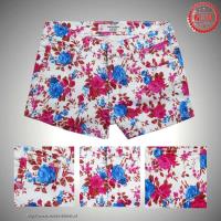 dames abercrombie classic shorts flower pattern wit rood blauw Shop Hoenzadriel n70n1293